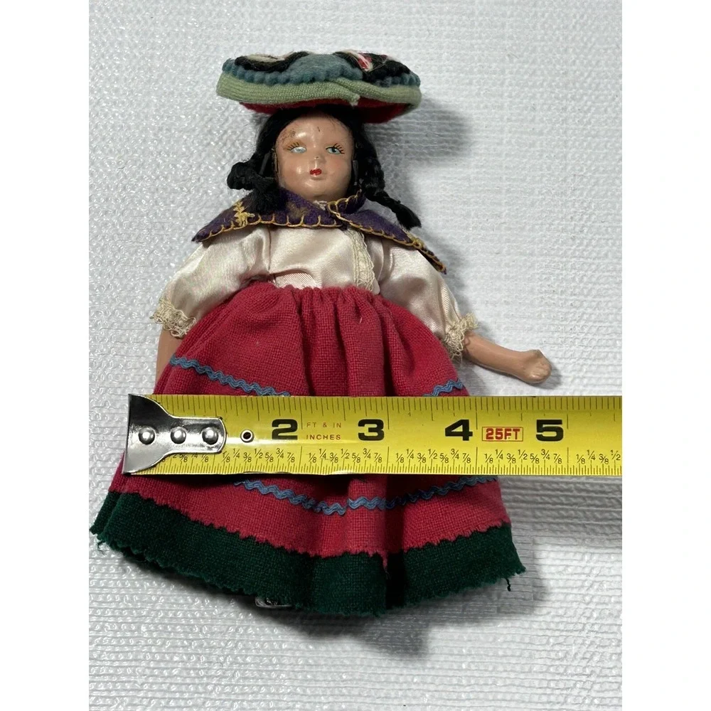 Collectible‎ Porcelain Doll Mexico Folk Art 1930s ORIGINAL 7